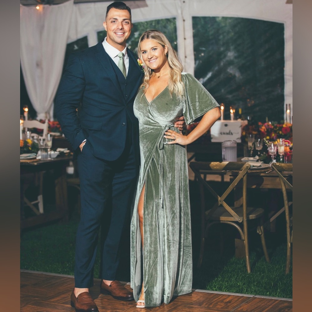 Baltic Born Meghan Velvet Wrap Maxi Dress